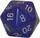 Chessex Opaque Purple w White 34mm d20 Single Die CHX2007 Chessex Dice Supplies
