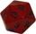 Chessex Opaque Red w Black 34mm d20 Single Die CHX2014 Dice Life Counters Tokens