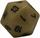 Chessex Opaque Ivory w Black 34mm d20 Single Die CHX2000 Dice Life Counters Tokens