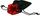 Koplow Black Velvet Dice Bag w Red Satin Lining 5 X8 09919 