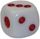 Heroclix White w Red Pips d6 Die 