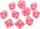 Chessex Frosted Pink w White Set of 10 d10 Dice CHXLT546 Chessex Dice Supplies