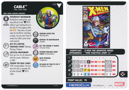 Cable #015 Dark Phoenix Saga Heroclix X-Men Animated Series 