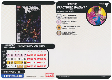 Fractured Savant *Super Rare* HEROCLIX X-MEN DARK PHOENIX #036a #036b Legion