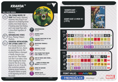 G021 Super Rare M/NM with Card Marvel The Dark Phoenix Saga HeroClix Krakoa